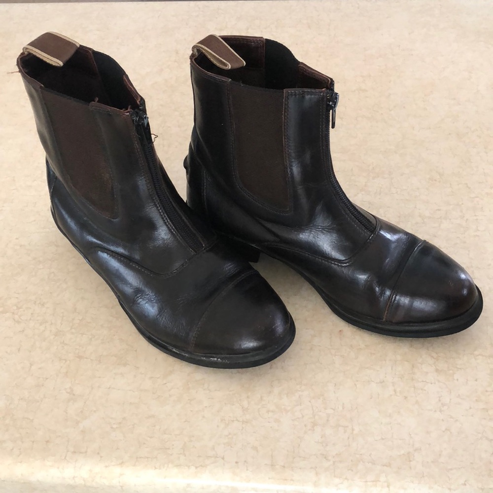 Women’s Dark Brow Leather Riding Boots Sz 7